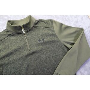 Under Armour 1/4 Zip Green Sweatshirt Men's Size‎ L Army Green Tactical Shooting